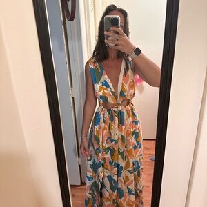 SHEIN Multicolor Floral Maxi Dress
